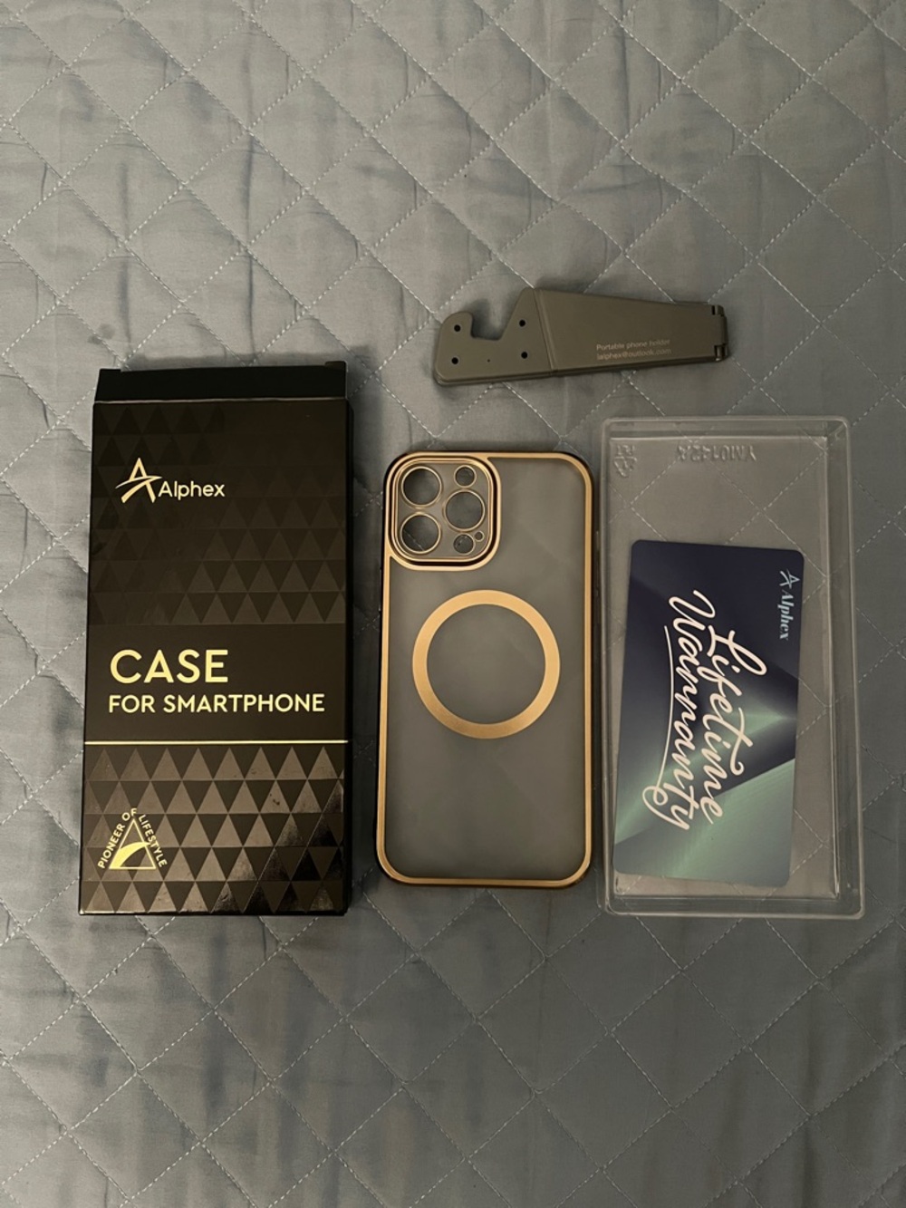 Alphex Gold-Trim Case IPhone 13 Pro Max